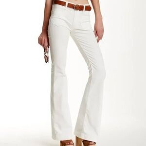 Hudson Jeans Women's Taylor High Waist Flare White Patch Pocket Jeans